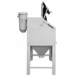 Cabine de sablage 350l ouverture supérieure aspiration