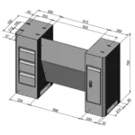 Socle Bernardo Deluxe D6 - Outilbox Dimensions