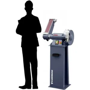 Ponceuse à bande et Meule d'établi industrielle MSM250 avec socle- 400v