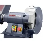 Ponceuse à bande et Meule d'établi industrielle MSM250 avec socle- 400v Meule