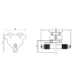 Chariot porte palan 2000kg PT20-2