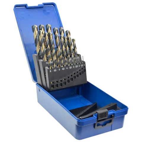 Coffret de forets HSS Gold 1 à 13mm - 25 pièces