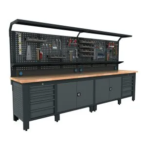 Etabli atelier métallique avec rangement VWBG04