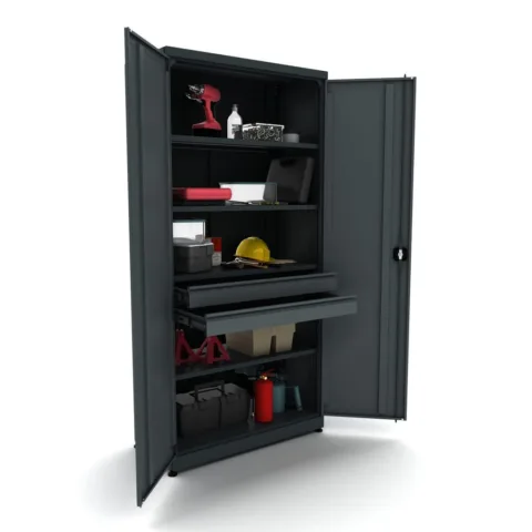 Armoire d'atelier 2 portes + 2 tiroirs VBG95D2L 01