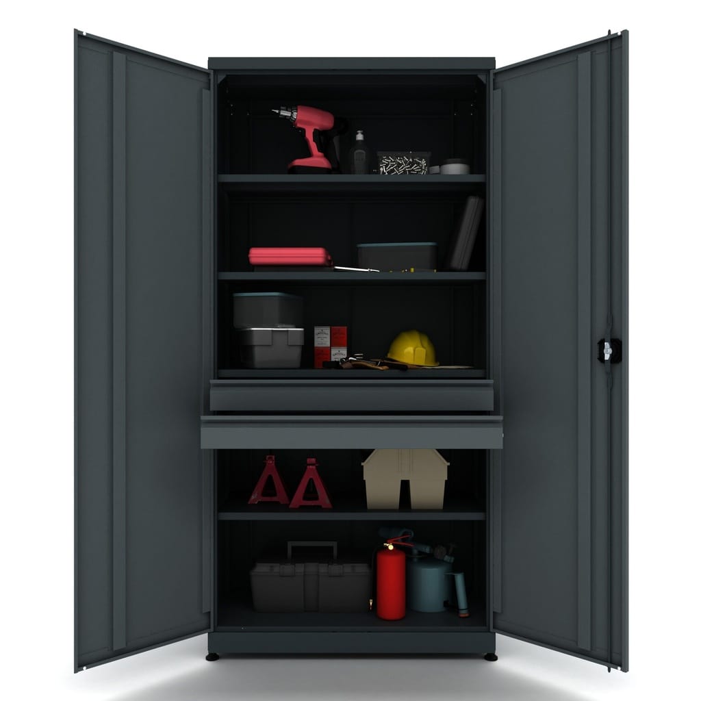 Armoire d'atelier 2 portes + 2 tiroirs VBG95D2L 03