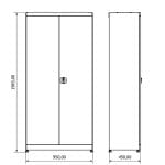 Armoire d'atelier 2 portes + 2 tiroirs VBG95D2L 04