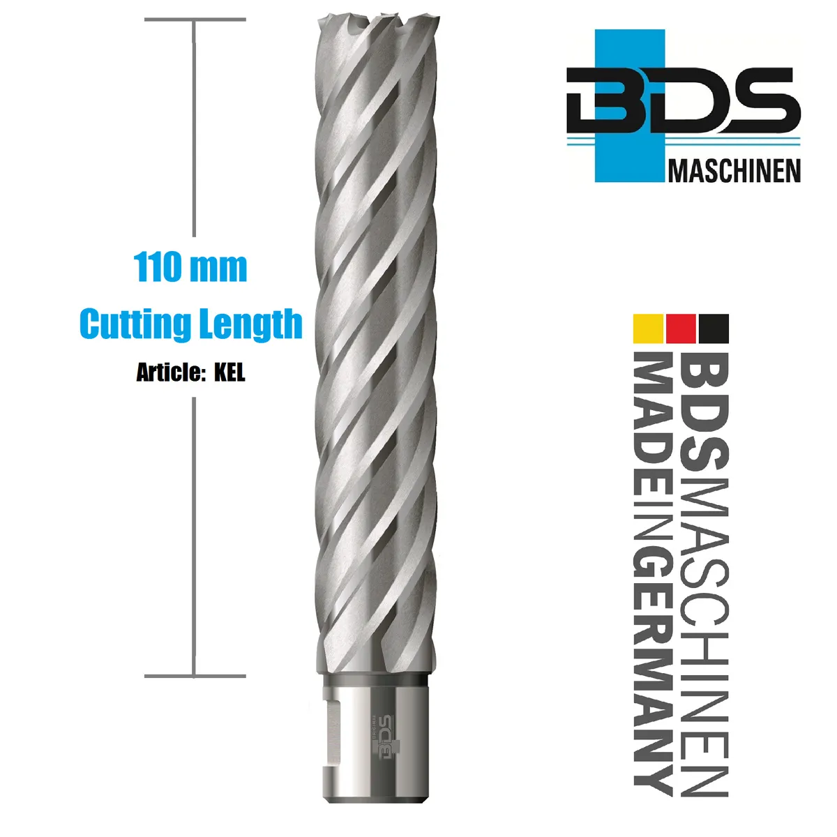 Fraise-à-carotter-110mm-HSS-Weldon-BDS-Maschinen-KEL
