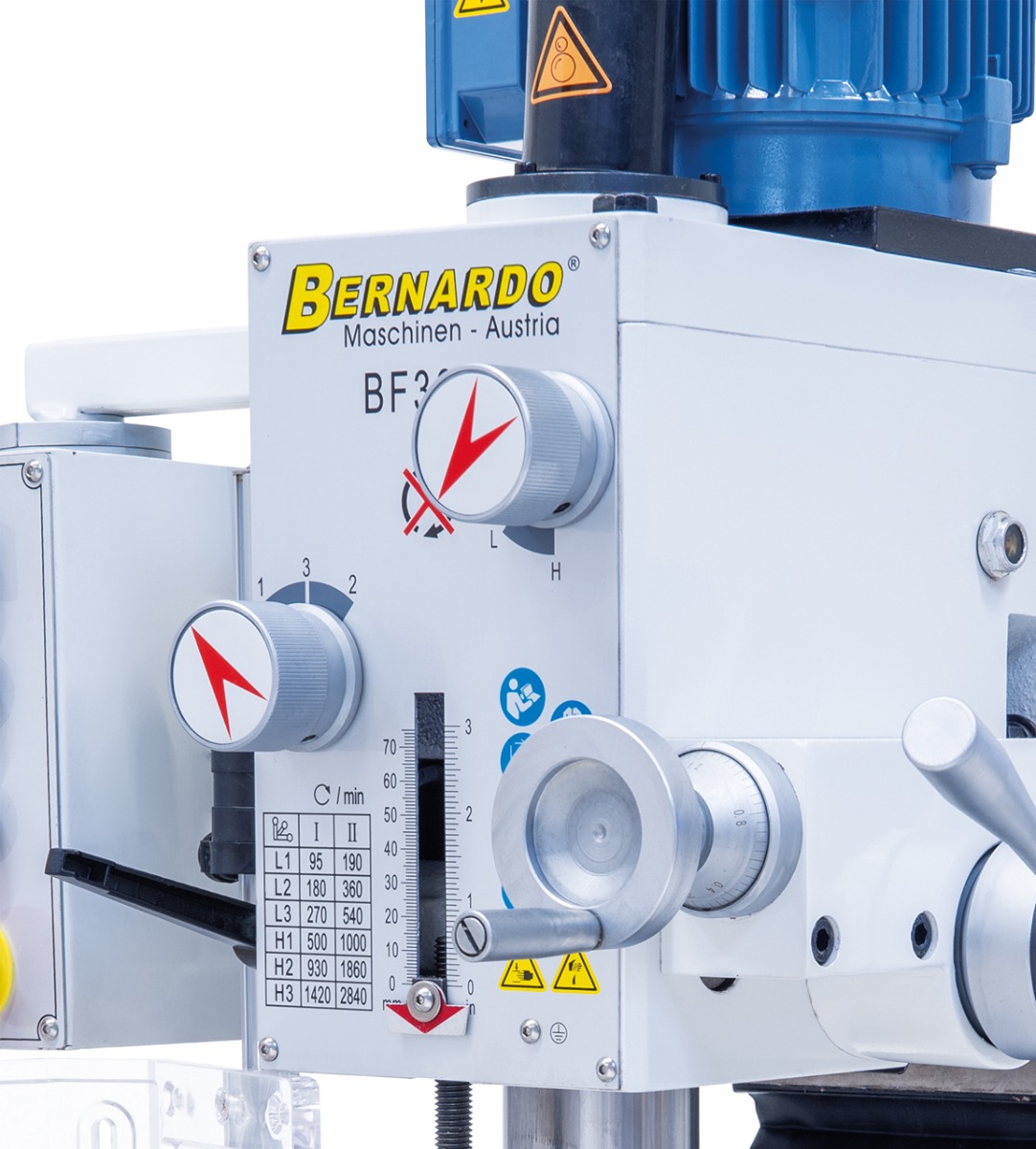 Perceuse fraiseuse Bernardo BF 30 G avec indicateur digital 3 axes DT 40