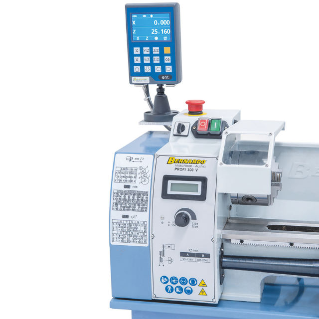 Tour d'établi Bernardo Profi 300 V 230 V avec indicateur digital 2 axes DT 40 06