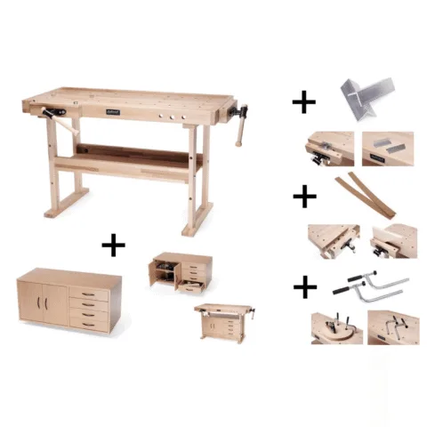 Établi en bois Diamond 1500 "COMBO" Ramia