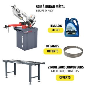 Pack scie à ruban métaux CORMAK HBS275 400v