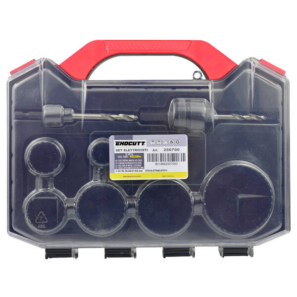 Coffret de scies cloches Ø22 à 64mm HSS-M42 Co8% Bi-Métal Exocutt 03