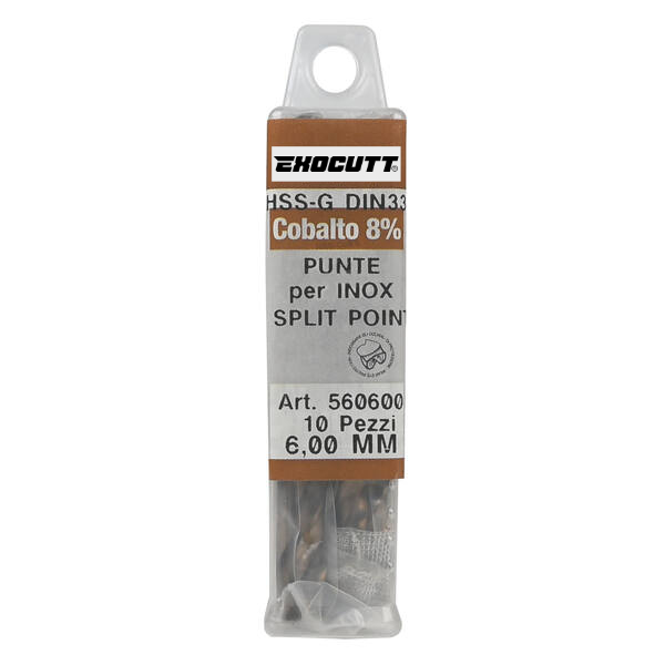 Foret métal HSS Cobalt 8% M42 DIN338 Exocutt® - Qualité Pro Split Point 130° 05