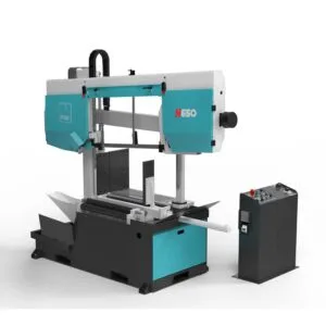 Scie à ruban semi-automatique à double colonne pour coupes à 90° IMET H 650