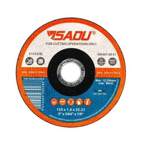 Disque à tronçonner inox acier 125x1,0mm