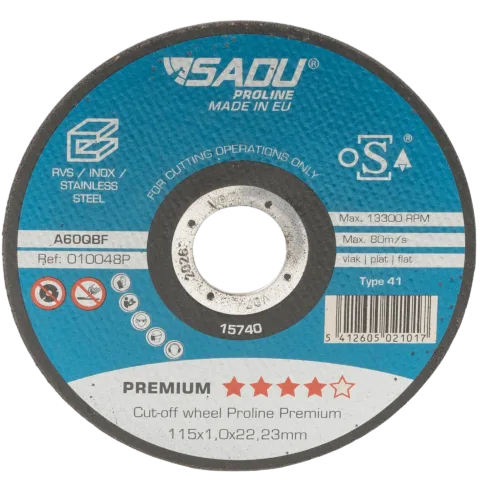 Disque à tronçonner inox acier Proline Premium 115x1.0mm