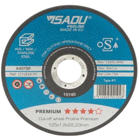 Disque à tronçonner inox acier Proline Premium 125x1,6mm